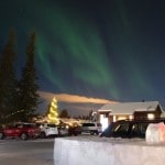 aurora over Ice Hotel